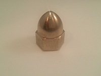 Two Piece Low Crown Cap Nuts - Nickel Plated
